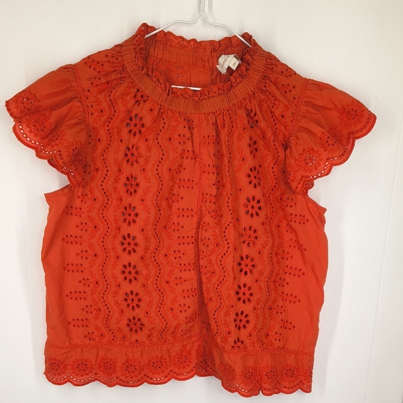 Jennifer & Grace Tops - Jennifer & Grace Eyelet Bohemian Blouse Size 1X